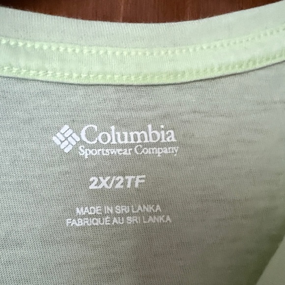 Columbia Bluebird Day Relaxed Crewneck Shortsleeved Tee 2X NWT Light Green - Picture 6 of 7